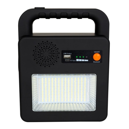 wellcraft Lampe solaire LED avec batterie externe et haut-parleur bluetooth